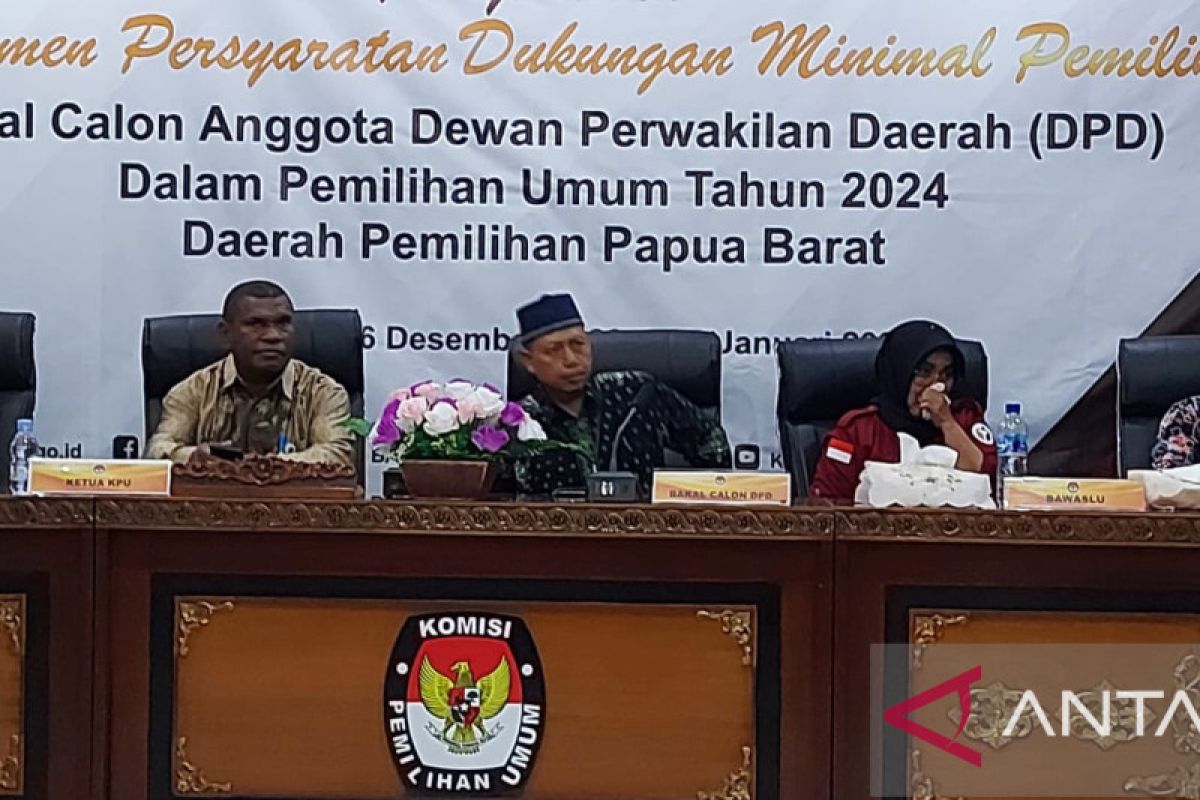 KPU Papua Barat hanya terima 15 Pendaftar DPD RI