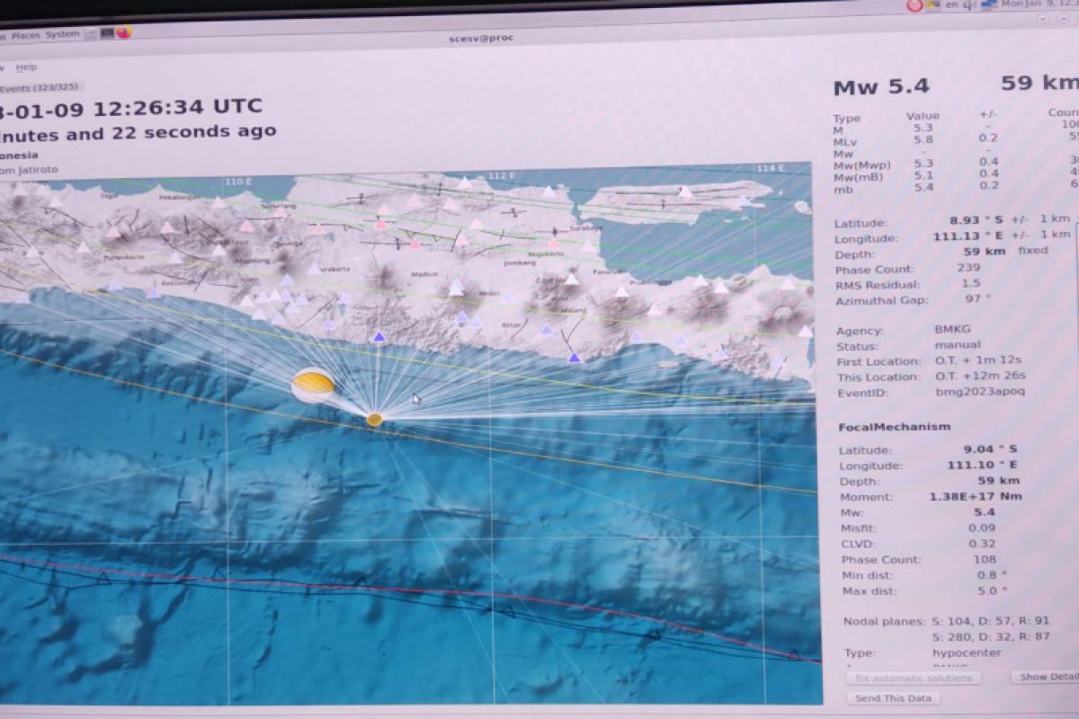 BMKG sebut aktivitas Lempeng Indo-Australia akibatkan gempa M5,6 di Pacitan