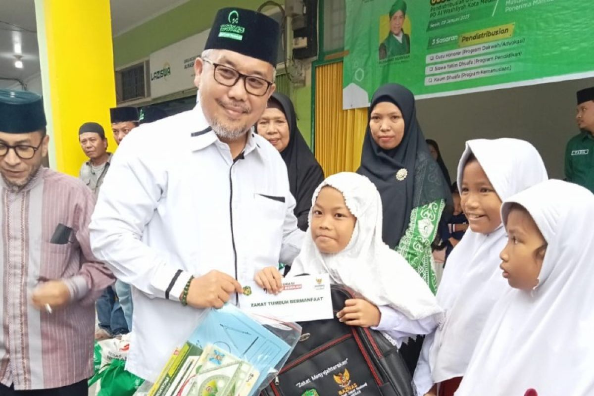PD Al Washliyah dan Baznas Medan salurkan 550 paket bantuan