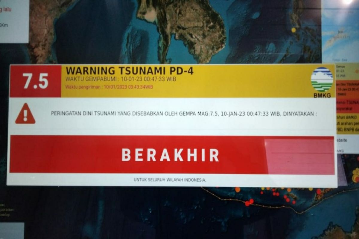BMKG: status peringatan dini waspada tsunami di Sultra diakhiri