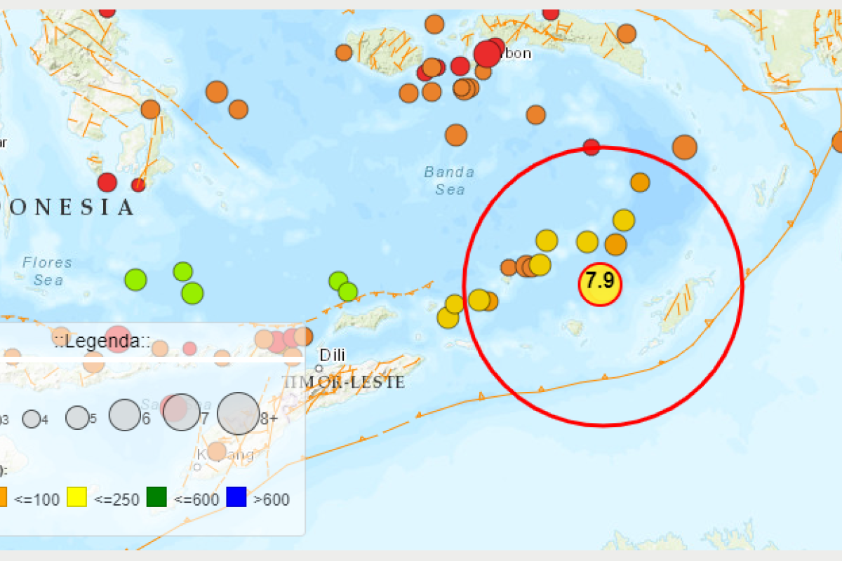 Data historis mencatat 10 kali gempa merusak di Maluku