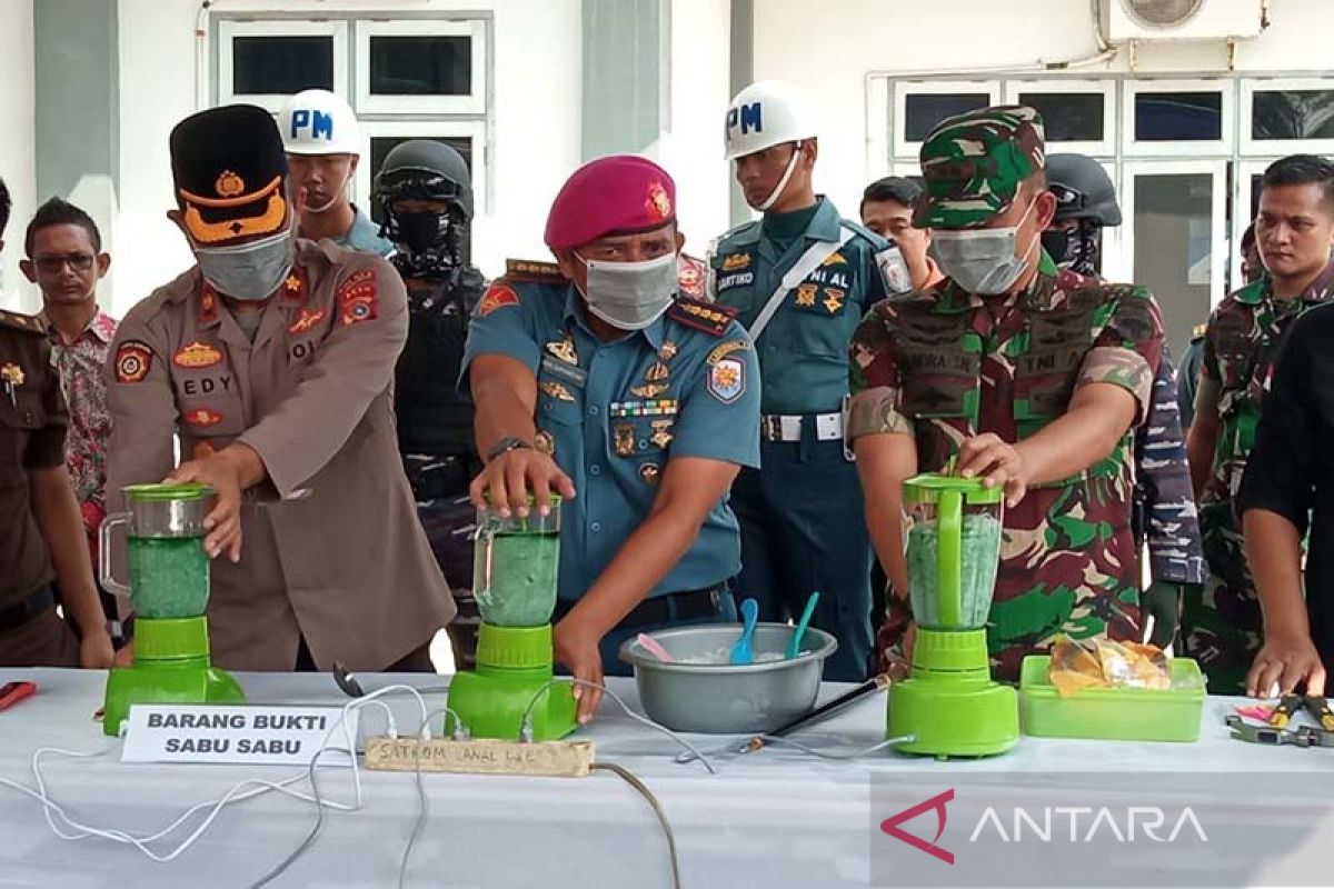 TNI AL musnahkan 45 kilogram sabu-sabu