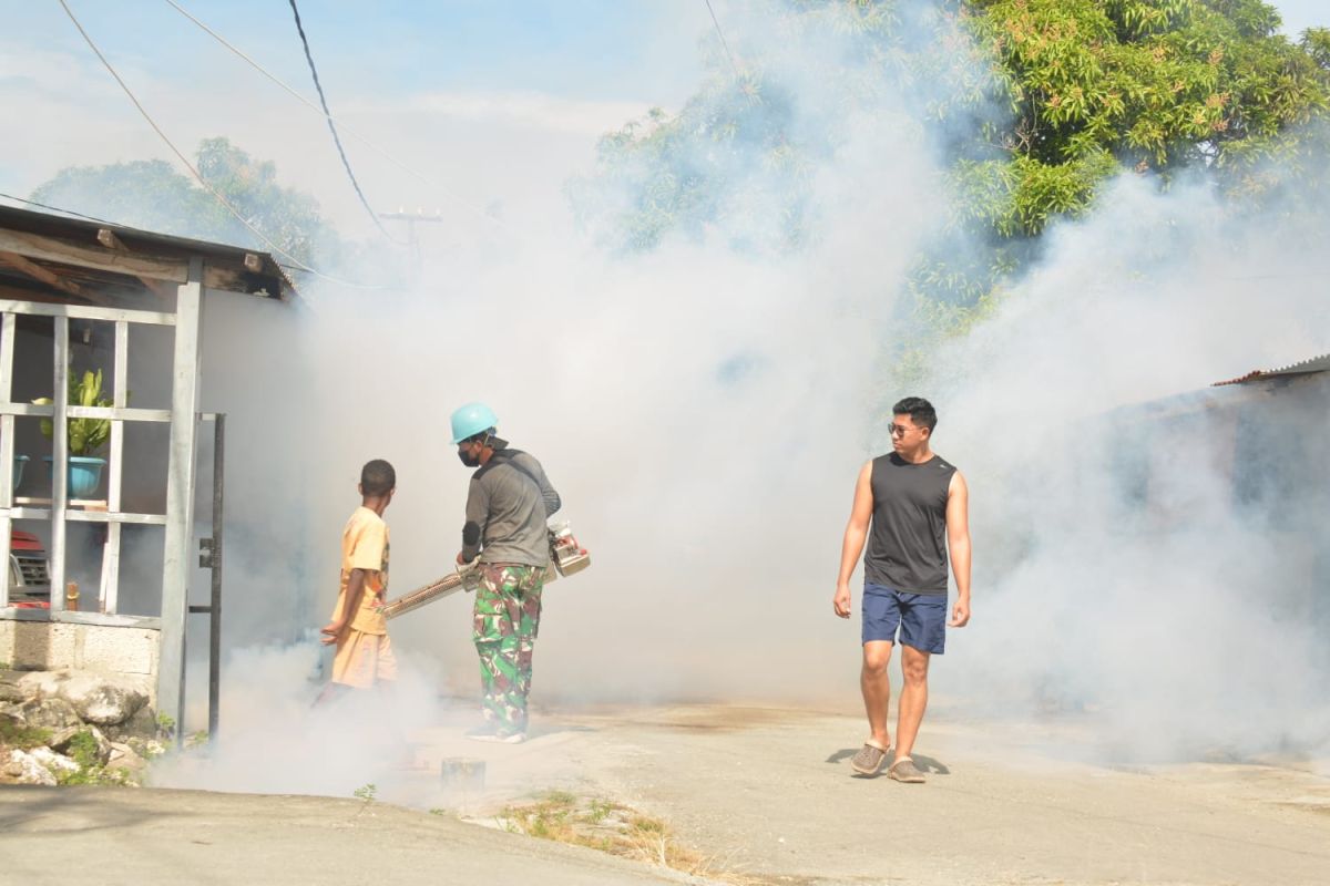 Lantamal X Jayapura lakukan fogging mencegah penyebaran DBD