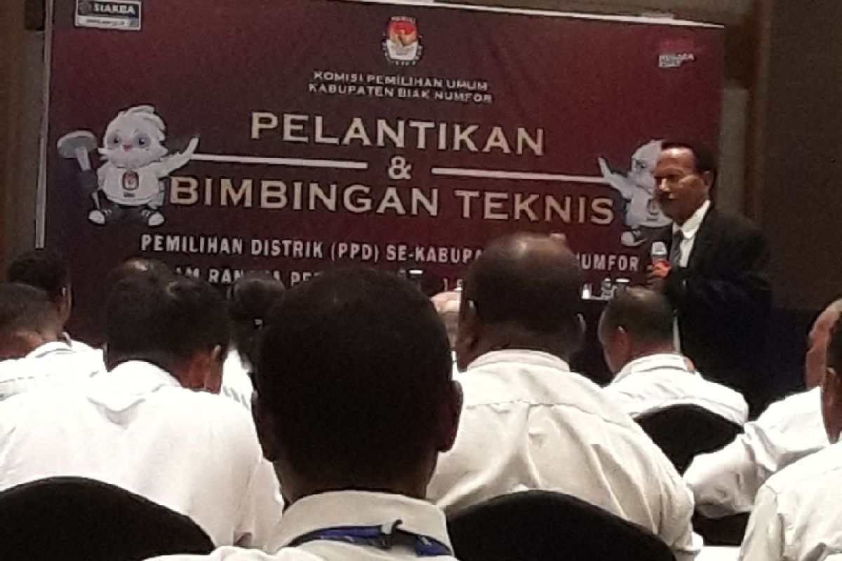 KPU Biak sebut tetap lima daerah pemilihan Pemilu 2024