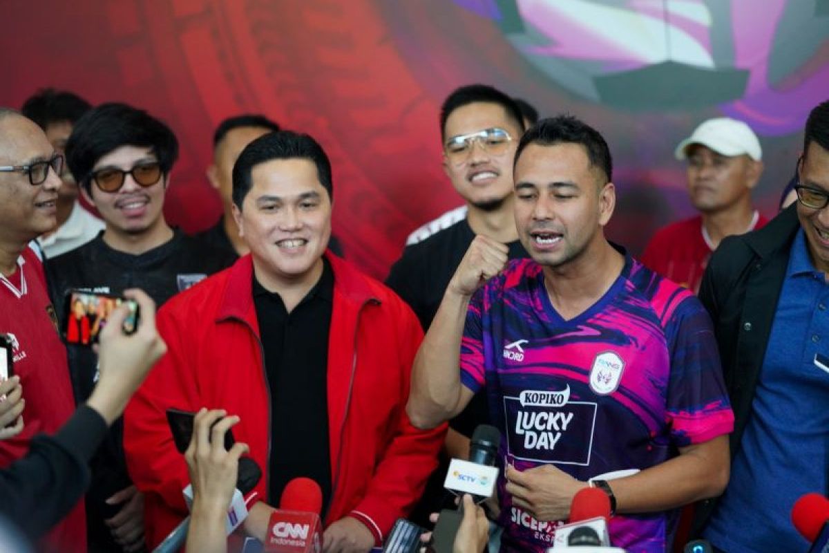 Raffi Ahmad sebut Erick Thohir punya nyali benahi sepak bola Indonesia