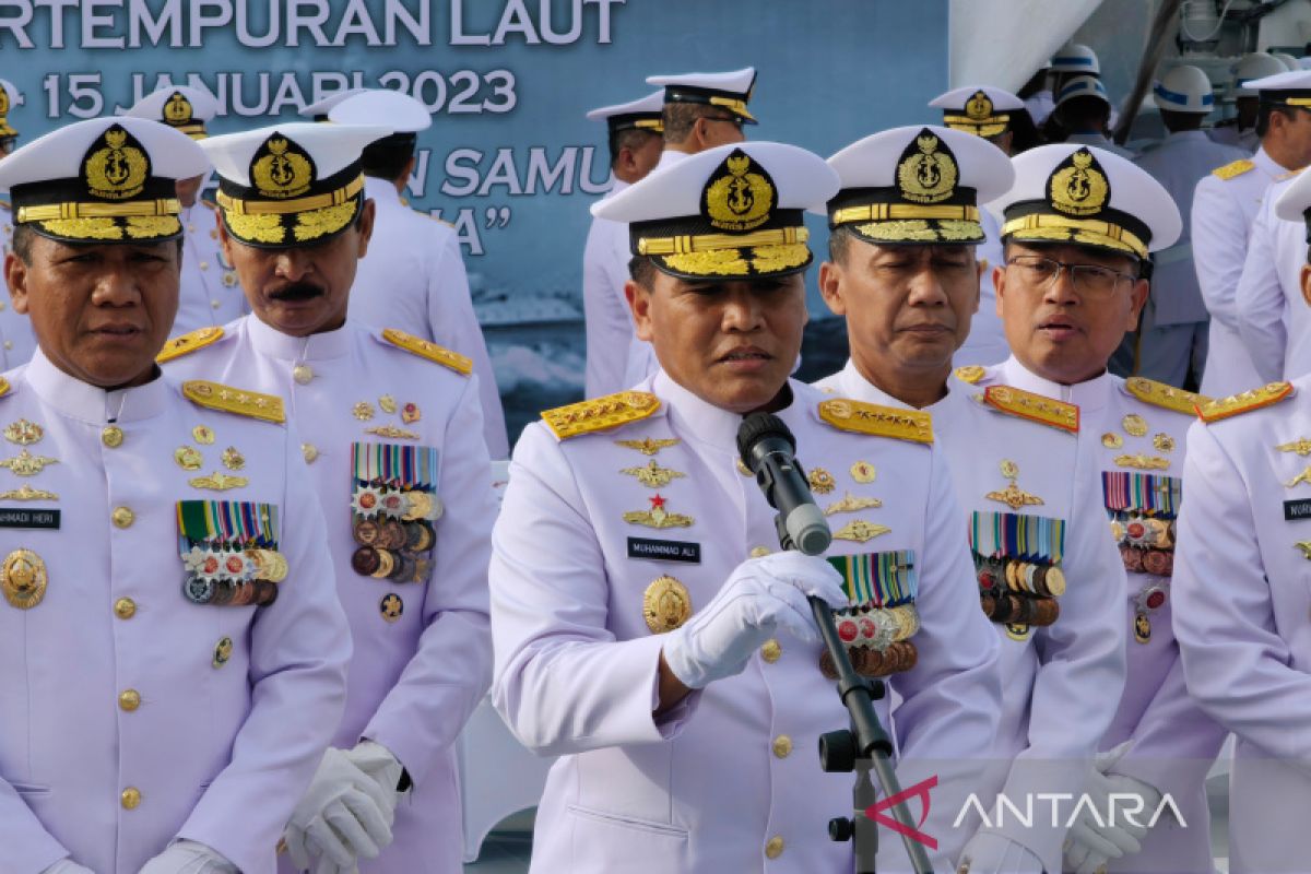 TNI AL siagakan empat KRI untuk menjaga kedaulatan Laut Natuna Utara