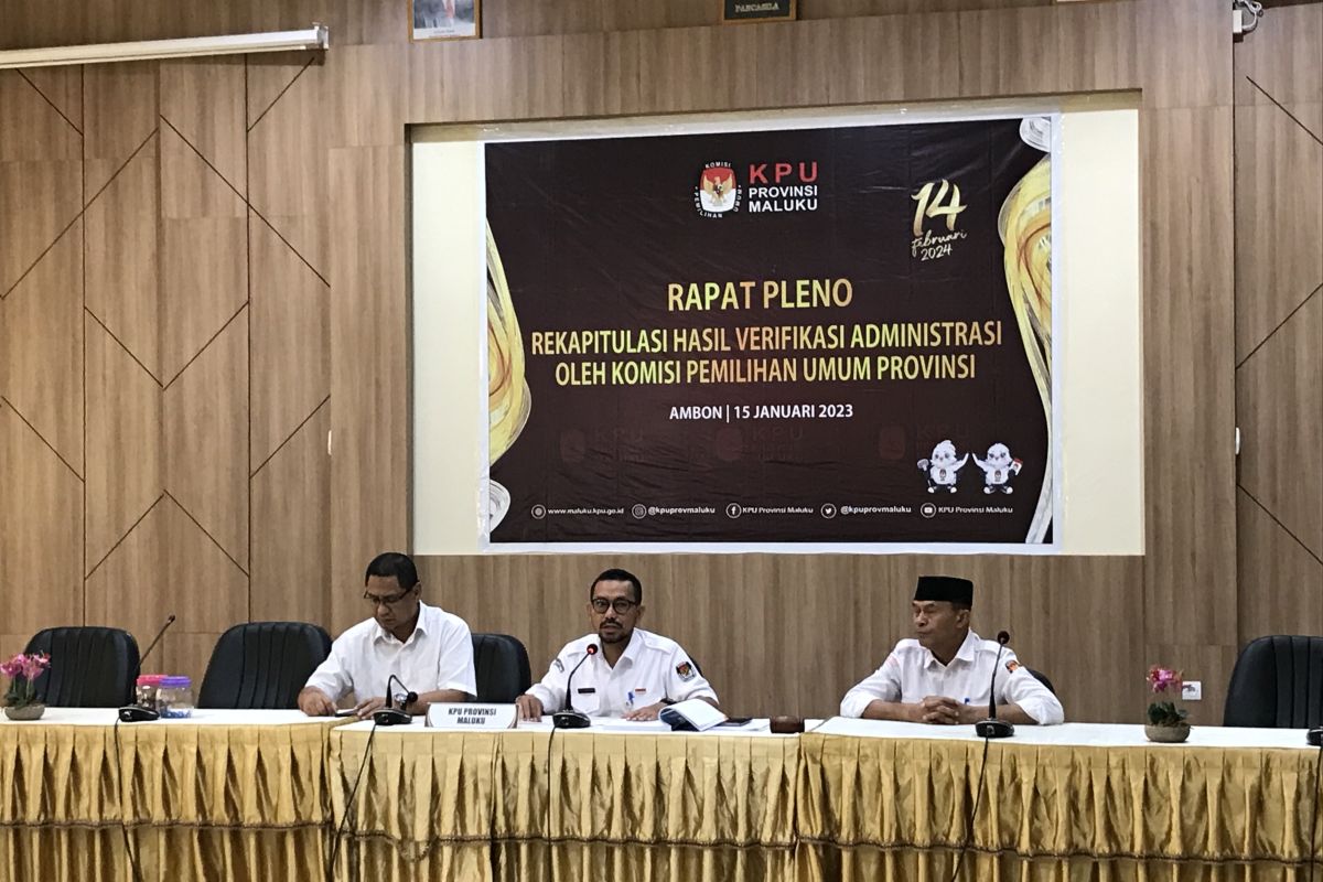 Enam calon DPD RI  Maluku lolos  verifikasi administrasi