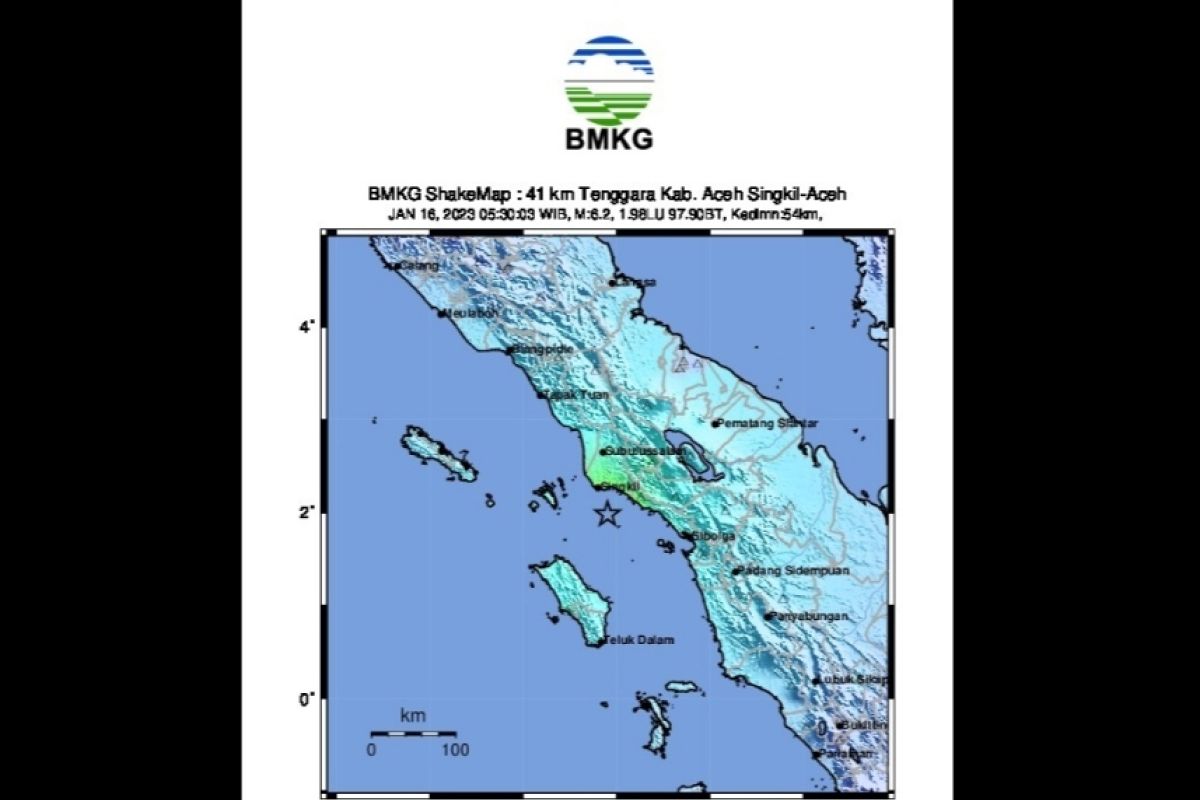 Aktivitas lempeng Indo-Australia akibatkan gempa  di Singkil, Aceh