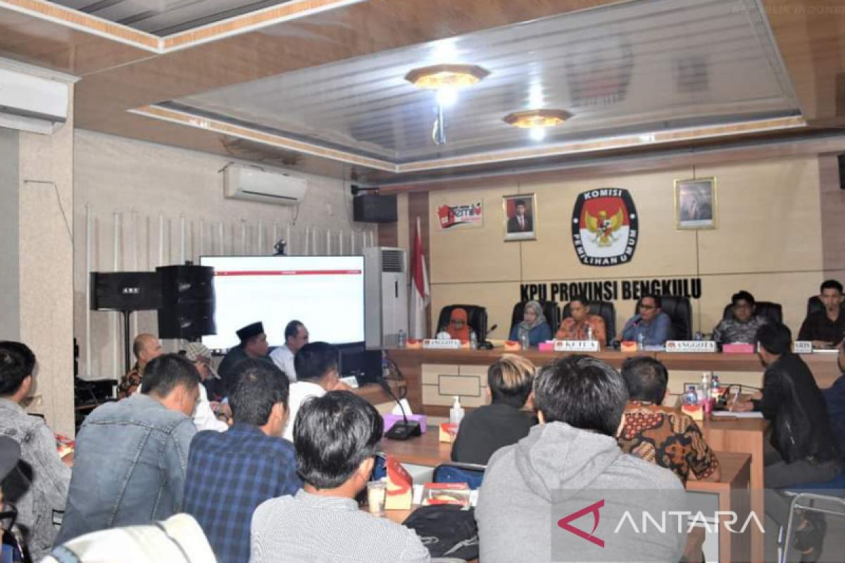 KPU: Delapan balon DPD RI dapil Bengkulu lulus verifikasi administrasi