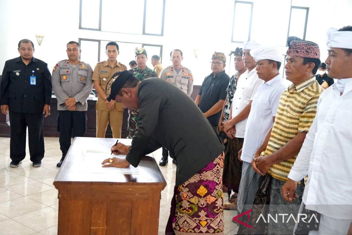 Calon perbekel di Jembrana deklarasikan pemilihan damai