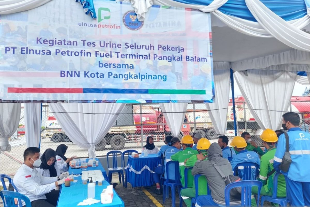 Peringati bulan K3 Nasional 2023, Elnusa Petrofin periksa urine perkerja