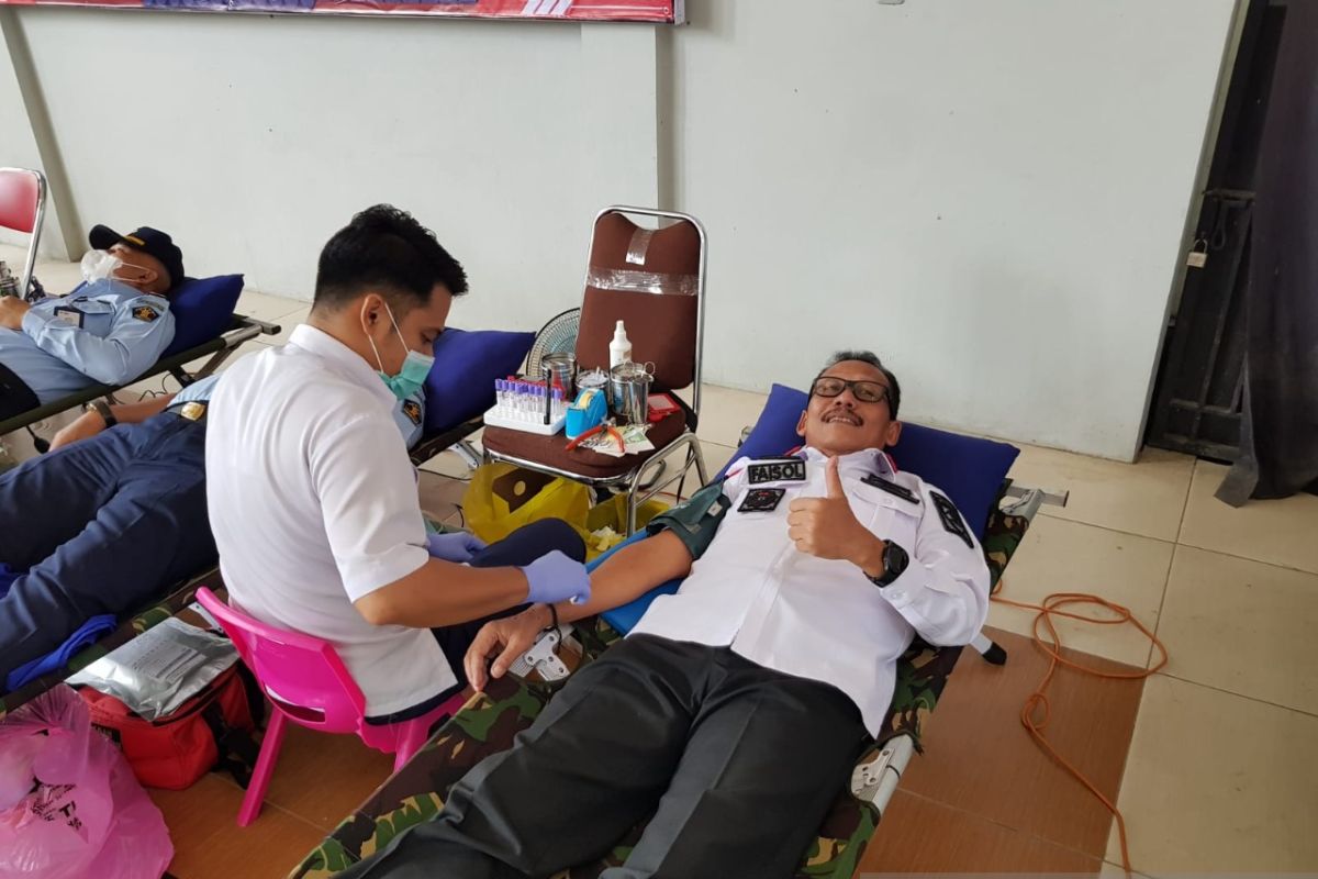 Kemenkumham gelar donor darah semarakkan HBI Ke-73