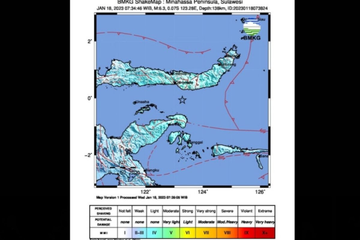 Gempa terkini: Gempa Magnitudo 6,3 guncang Gorontalo Rabu pagi