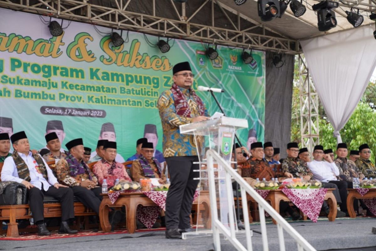 Menteri Agama RI resmikan program kampung zakat di Tanah Bumbu