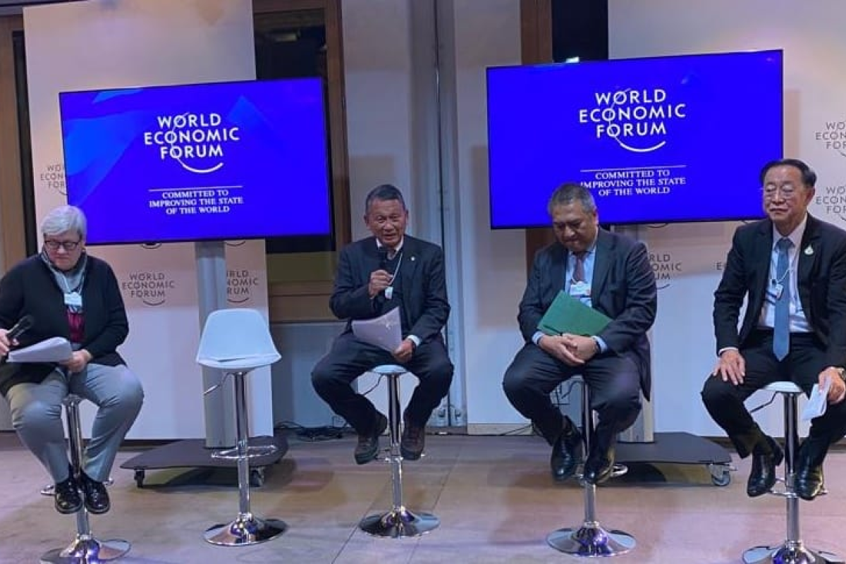 Menteri ESDM ungkap pendanaan transisi energi RI di WEF2023 Davos