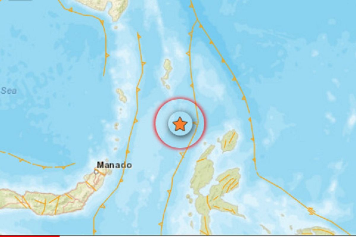 19 kali gempa susulan pasca-gempa M7,0 di Laut Maluku