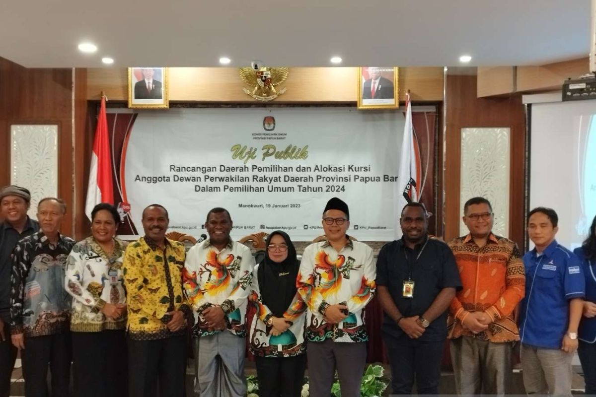 KPU Papua Barat gelar uji publik pembagian dapil anggota DPRD