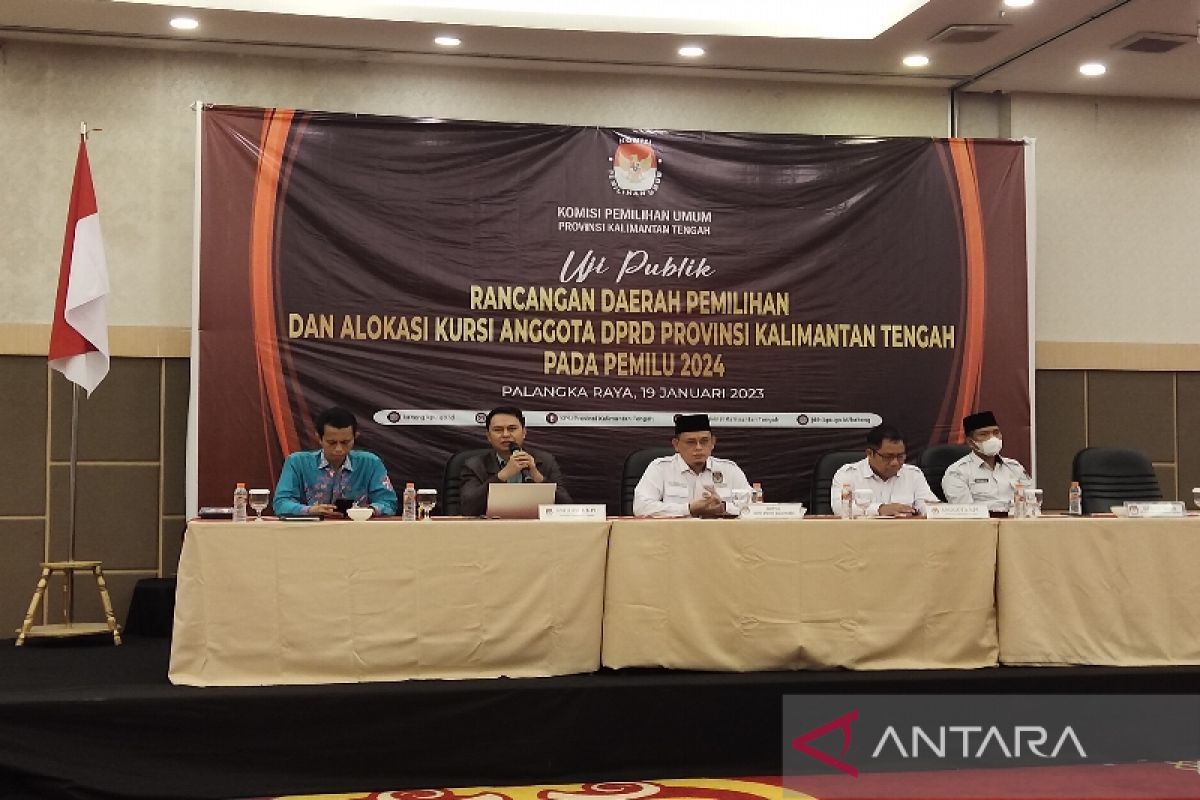 KPU Kalteng Uji Publik Rancangan Penataan Daerah Pemilihan Pemilu 2024 ...