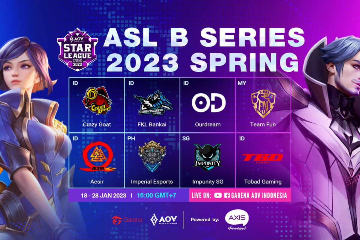 Tim Indonesia perebutkan tiket menuju AOV Star League 2023 Spring