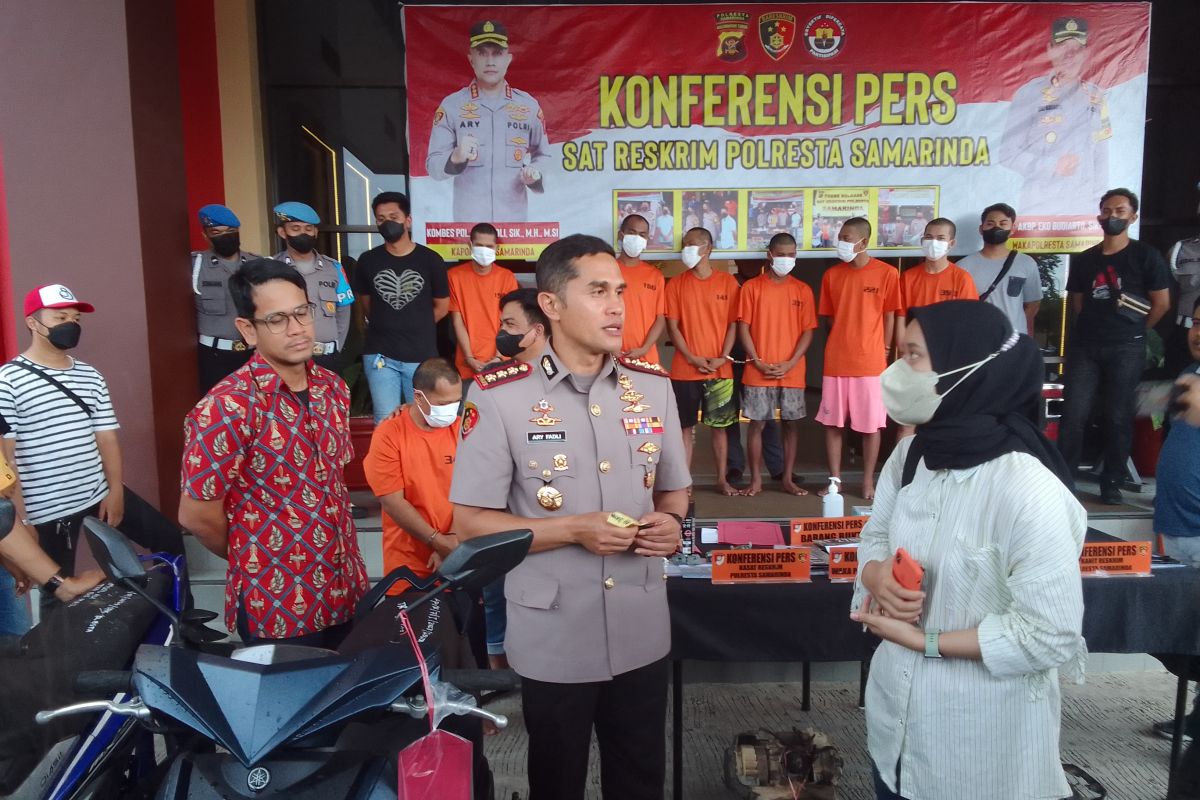 Polresta Samarinda tangkap delapan pelaku pencurian kendaraan bermotor