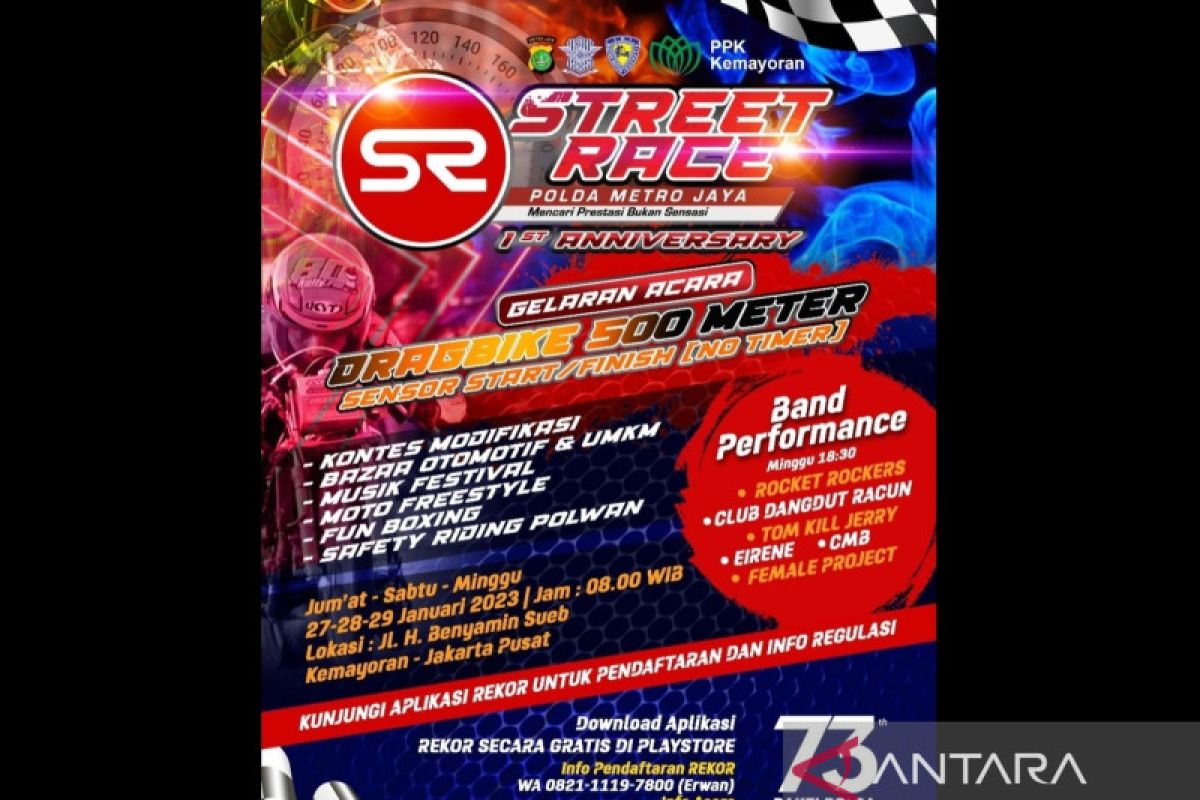 Polda Metro Jaya gelar event balap jalanan di Kemayoran 27-29 Januari