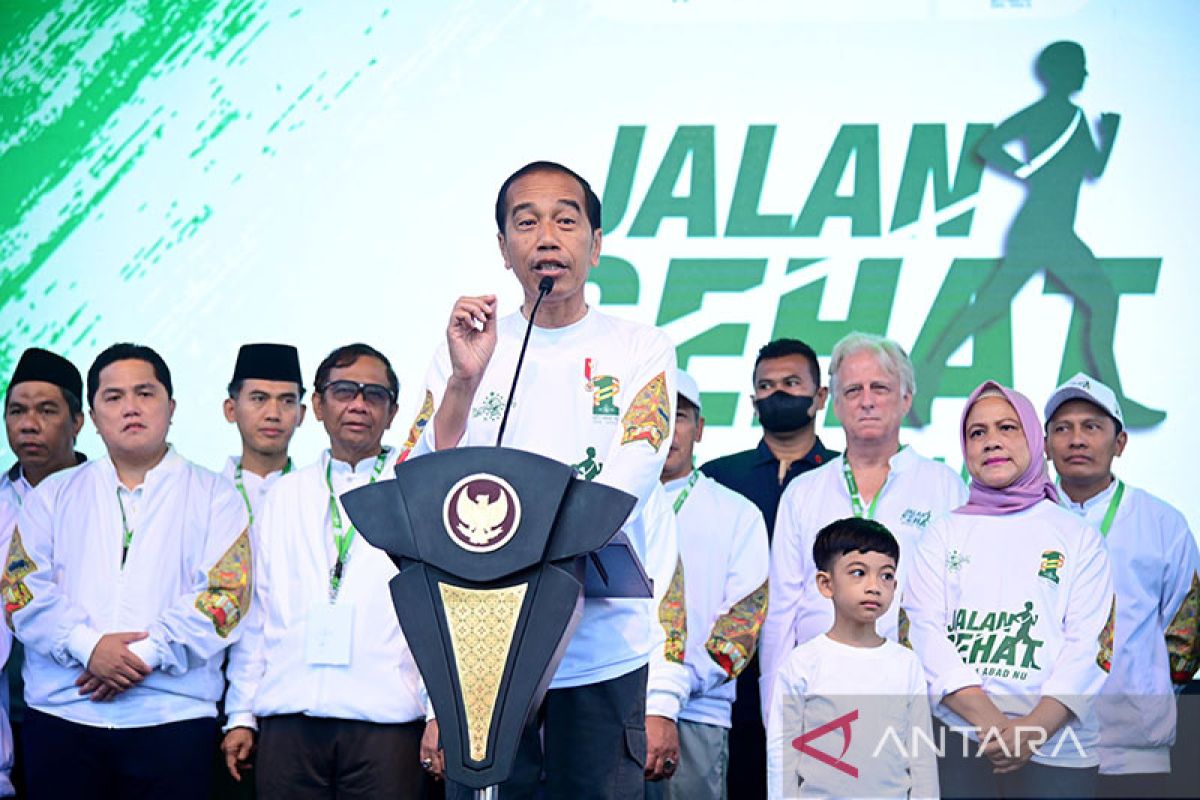 Presiden Jokowi apresiasi perhelatan Porseni NU dan jalan sehat