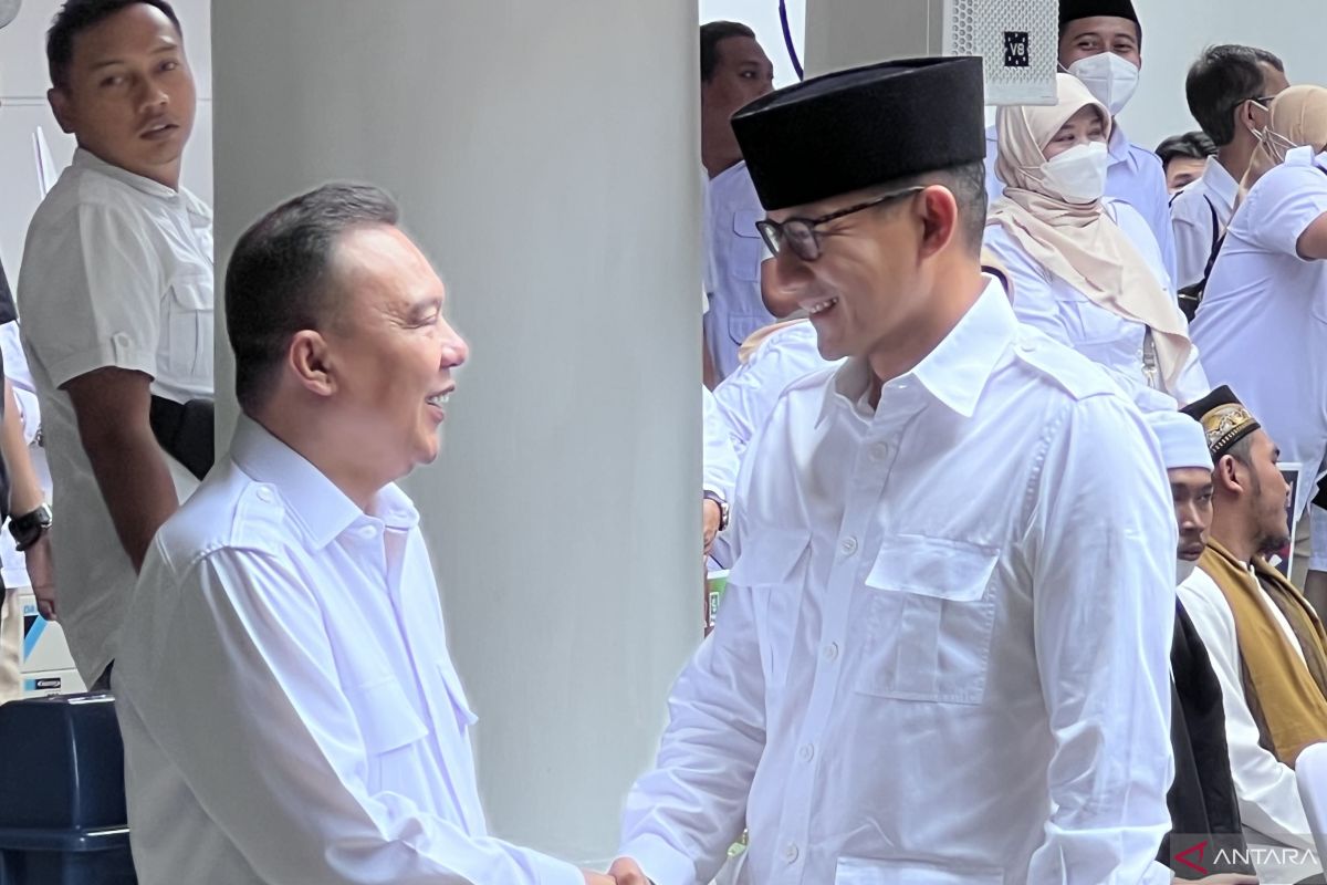 Sandiaga Uno hadiri peresmian sekretariat bersama koalisi Partai Gerindra-PKB