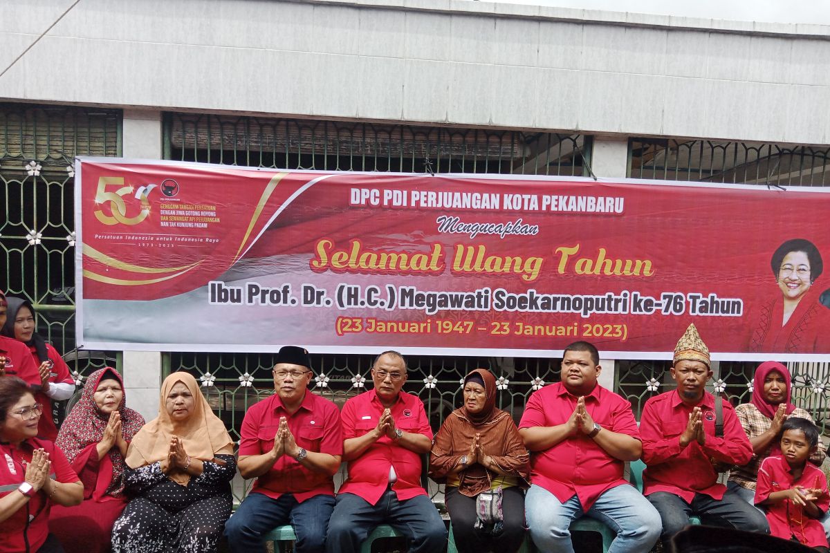 Kado HUT Megawati, PDI Perjuangan Pekanbaru dirikan posko dapur umum
