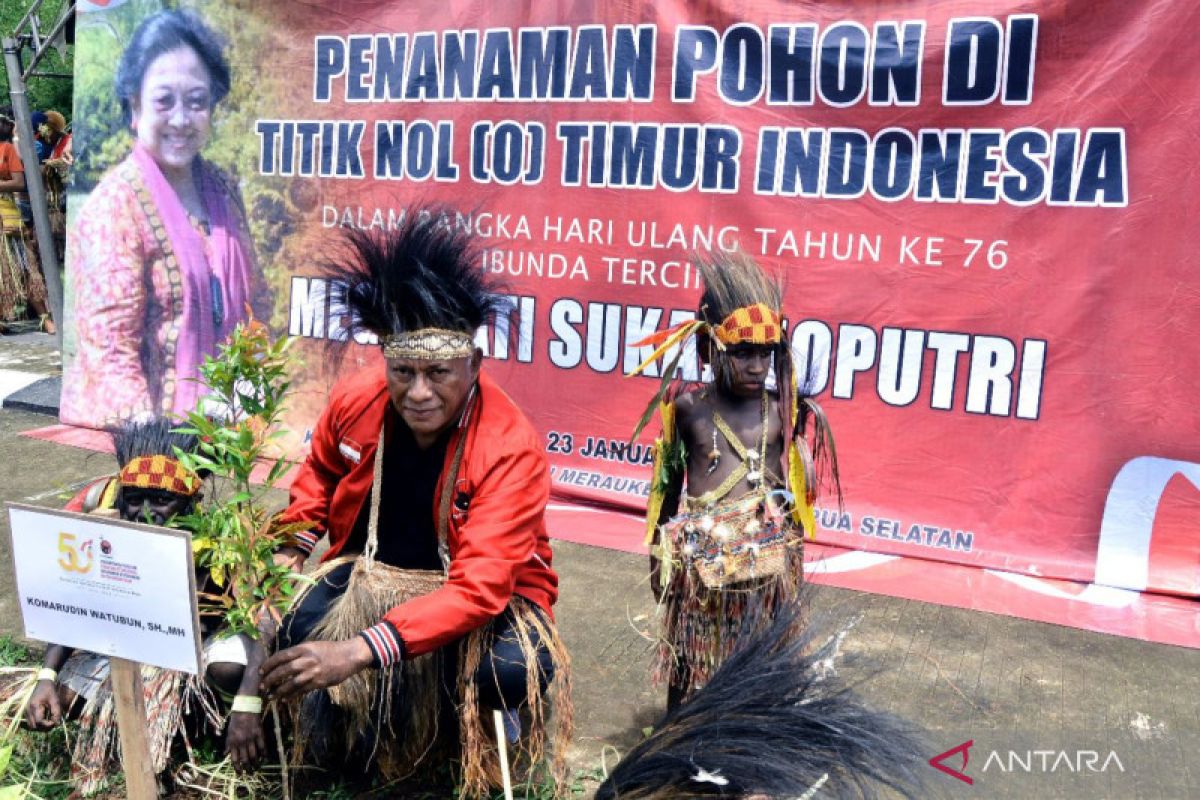 PDIP Papua Selatan rayakan HUT Megawati di perbatasan negara