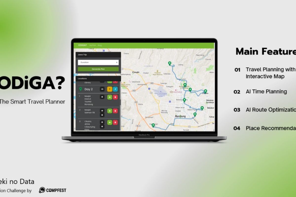 Odiga, aplikasi mahasiswa ITB berbasis "AI" rencanakan perjalanan