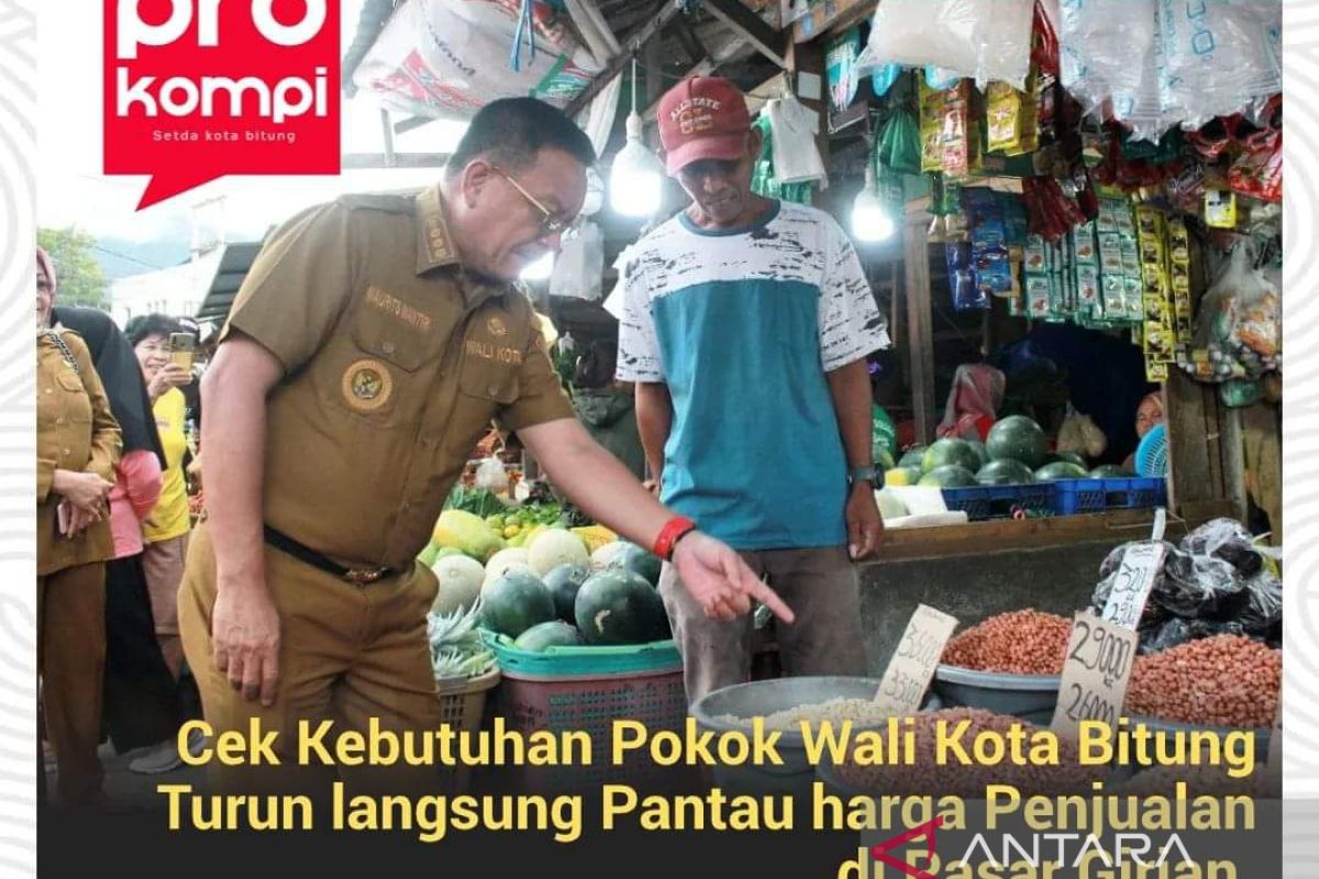 Wali Kota Bitung pantau pasar tradisional kendalikan inflasi