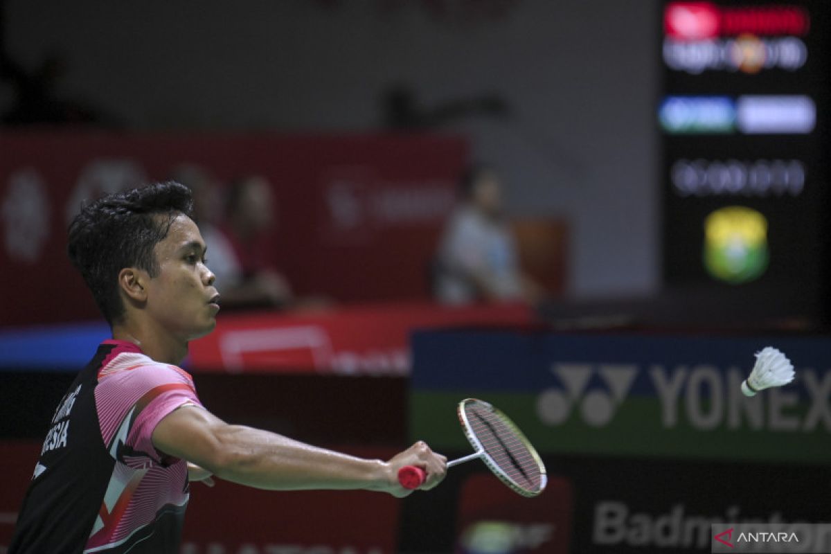 Riuh dukungan penonton warnai kemenangan Ginting di Singapore Open 2023