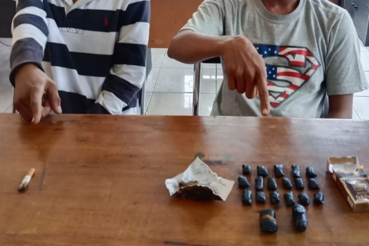 Polres Simalungun tangkap dua pemuda miliki 19 paket ganja