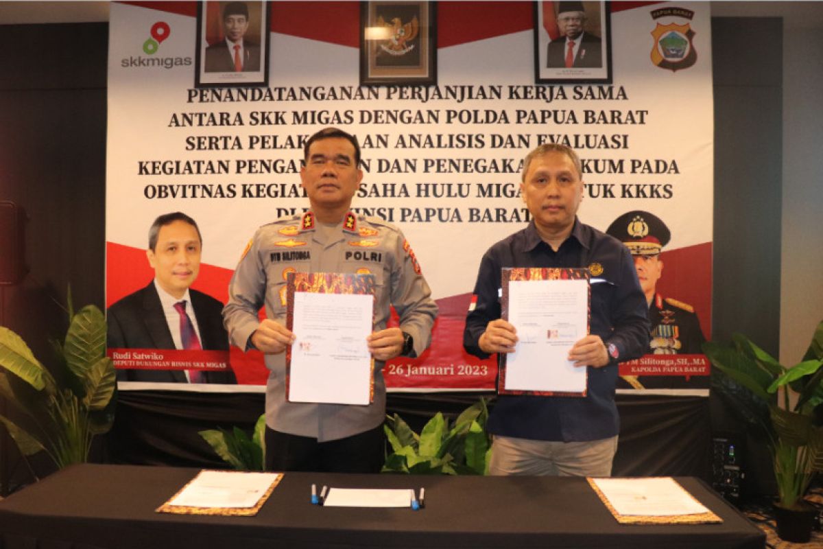 SKK Migas-Polda Papua Barat teken kerjasama pengamanan obvitnas