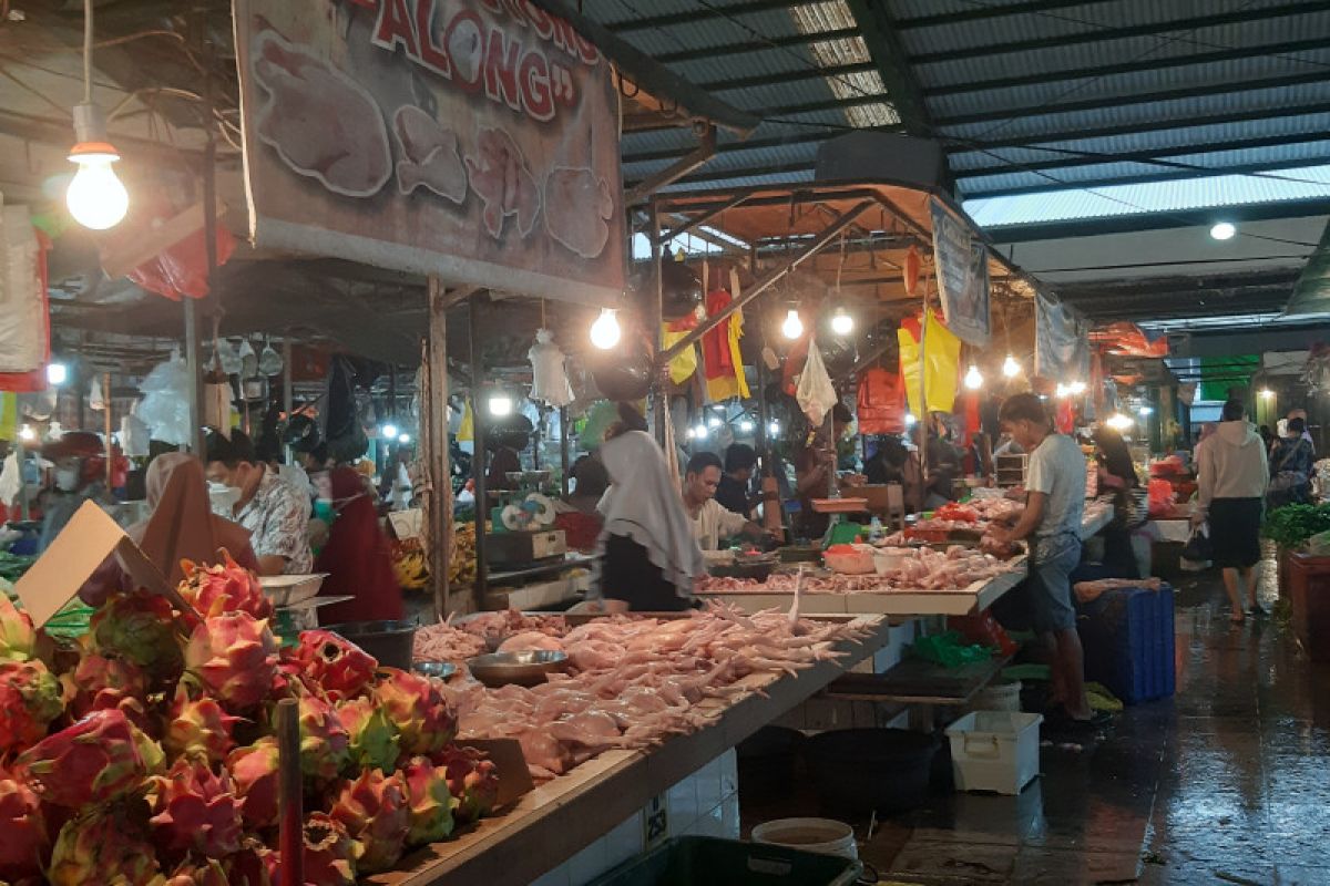 Harga ayam di Pontianak turun dan pangan lainnya stabil