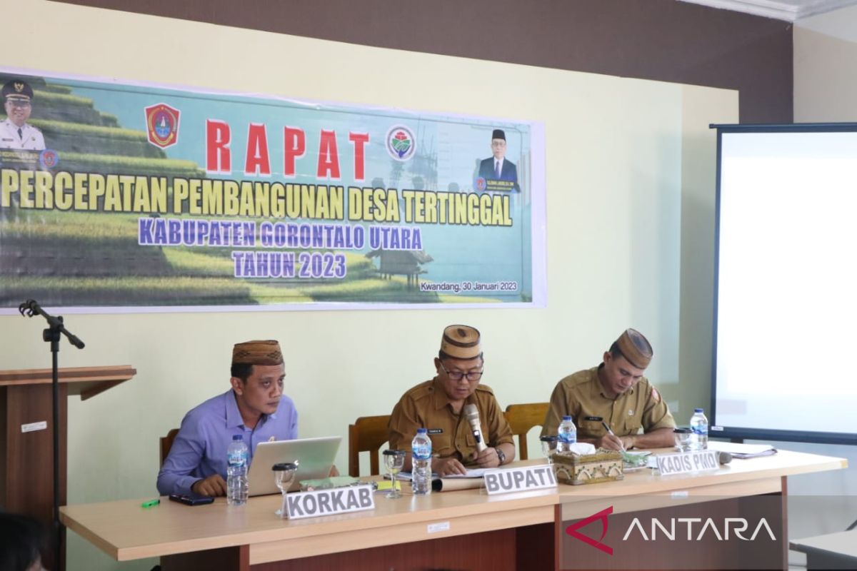 Pemkab Gorontalo Utara mempercepat pembangunan desa tertinggal