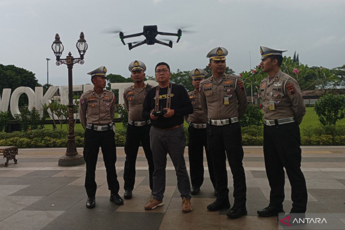 Ditlantas Polda Jateng uji coba ETLE berbasis drone