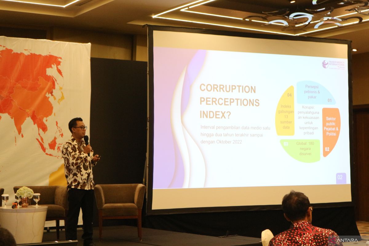 Indeks Persepsi Korupsi Indonesia pada 2022 melorot menjadi 34