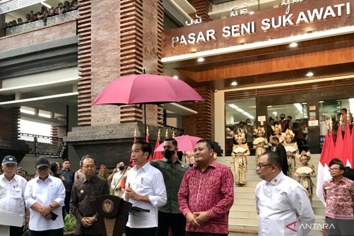 Presiden Jokowi resmikan Pasar Seni Sukawati