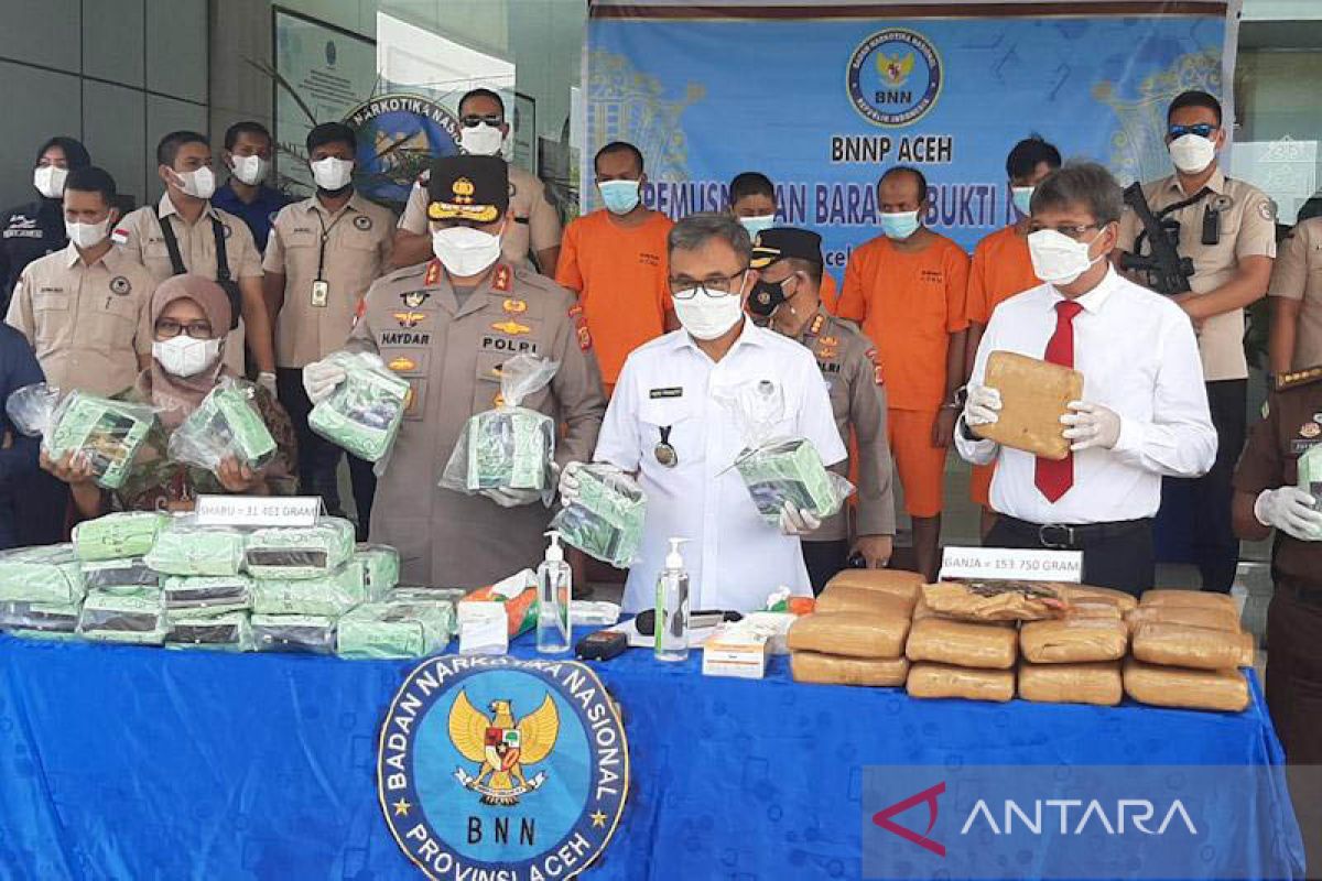 BNNP Aceh gagalkan peredaran 6,99 kilogram sabu-sabu