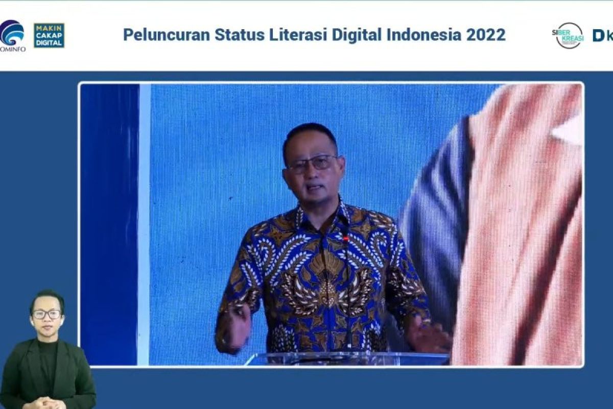 Indonesia's digital literacy index climbed to 3.54 in 2022
