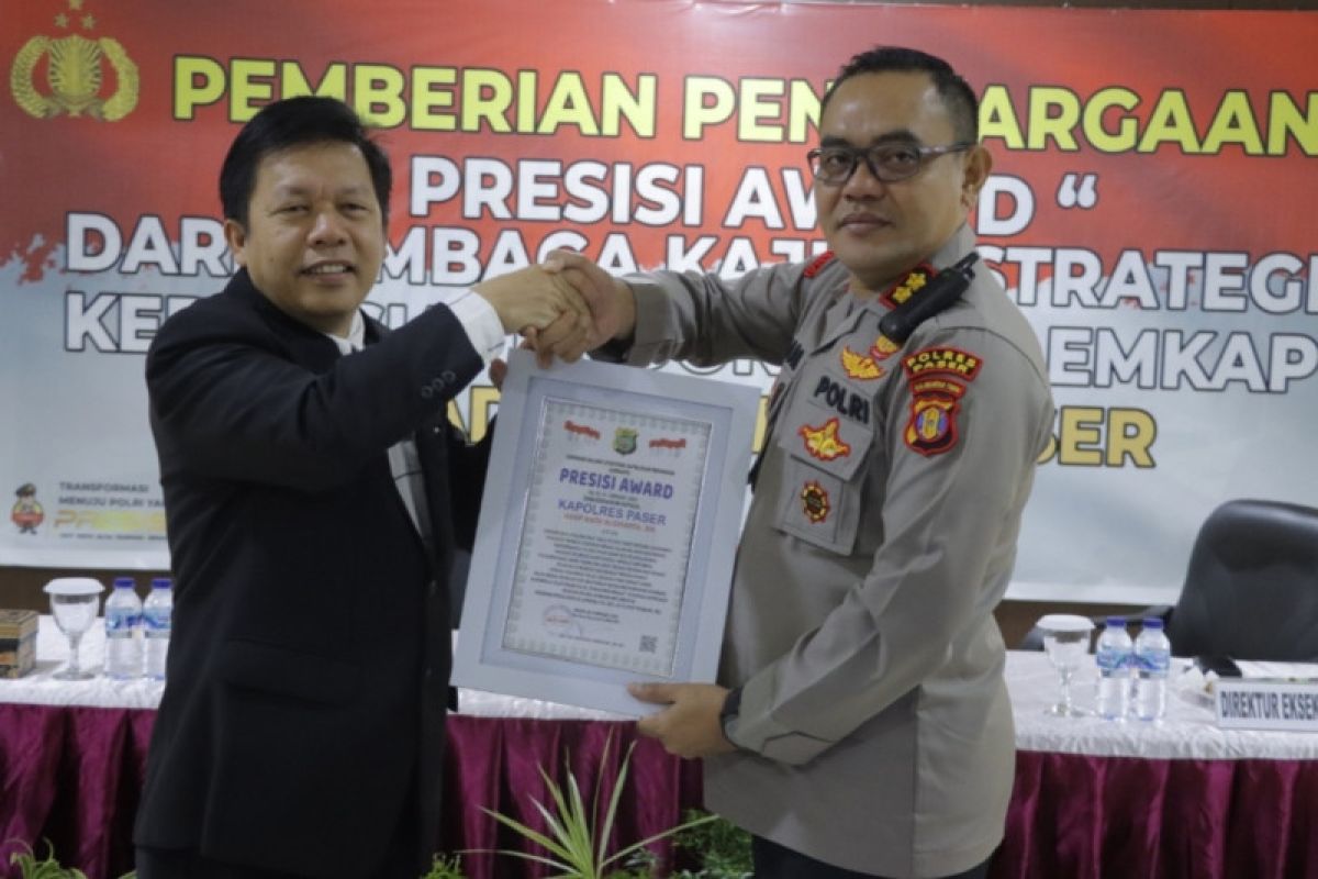 Lemkapi berikan penghargaan Presisi Award ke Polres Paser