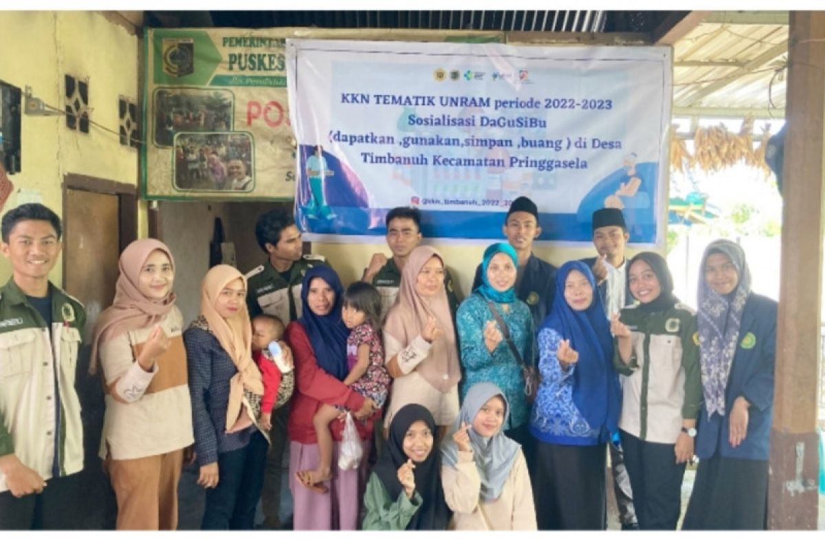 KKN Tematik Unram sosialisasi "DaGuSiBu" di Desa Timbanuh
