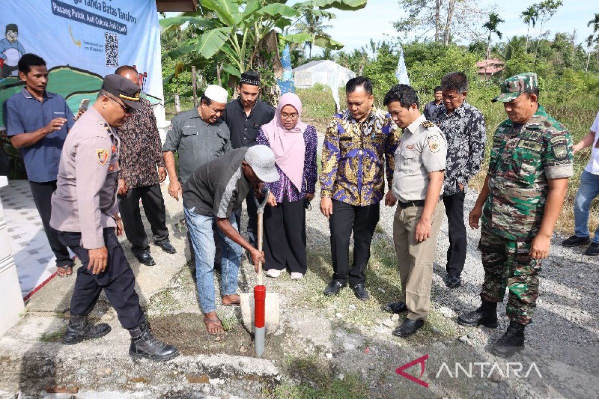 Antisipasi potensi konflik agraria, Pemkab Nagan Raya gelar gerakan pasang tanda batas tanah