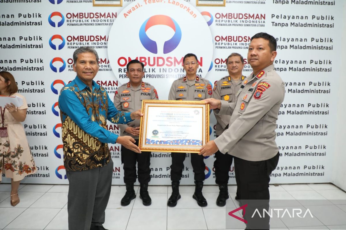 Polres Padang Sidempuan terima penilaian Zona Hijau Pelayanan Ombudsman RI