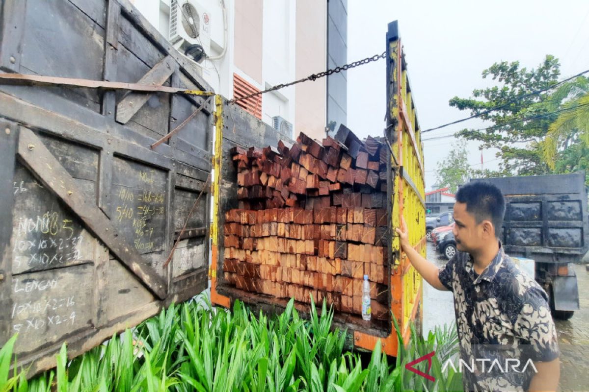 Polda Kalsel ungkap bisnis kayu ulin hasil perambahan hutan di Kalteng