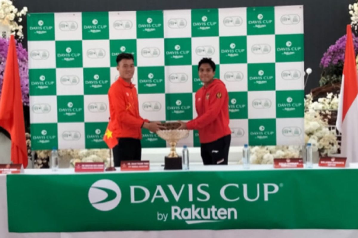 Rifqi Fitriadi awali duel Indonesia vs Vietnam di play off Piala Davis
