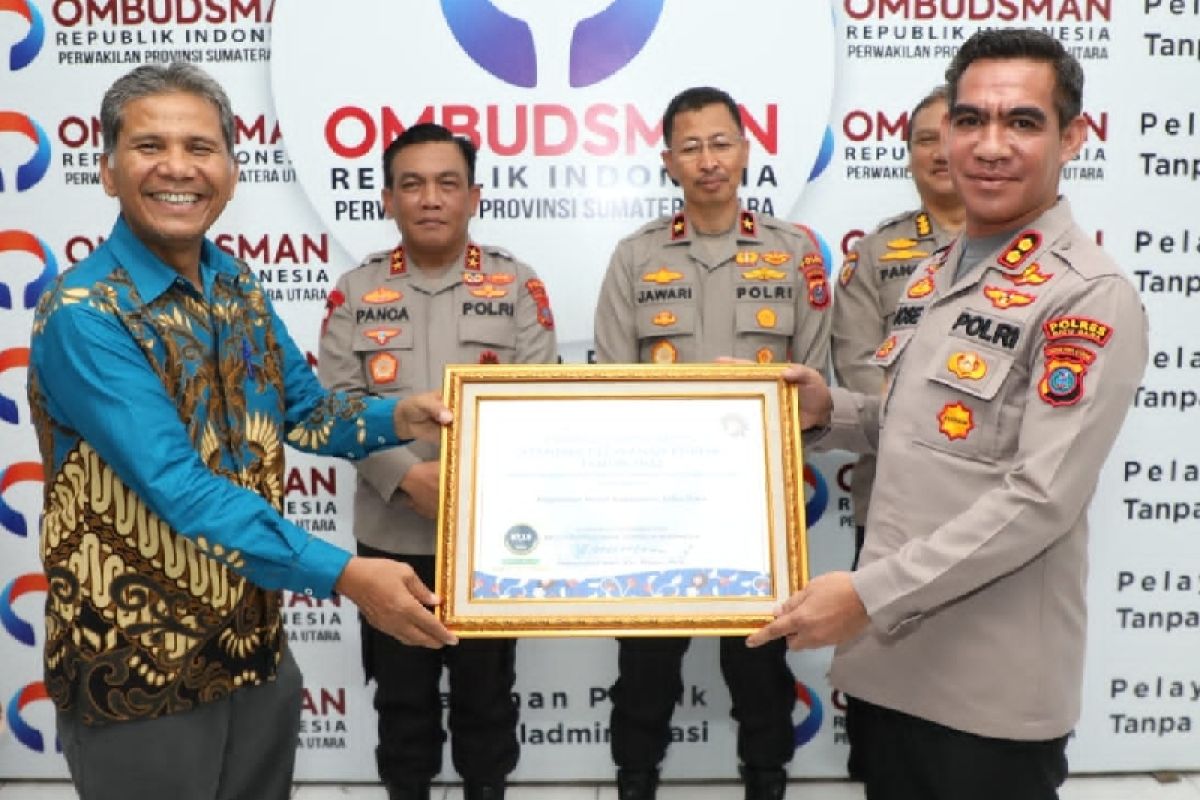 Kapolres Batubara : Penghargaan dari Ombudsman RI jadi motivasi tingkatkan pelayanan