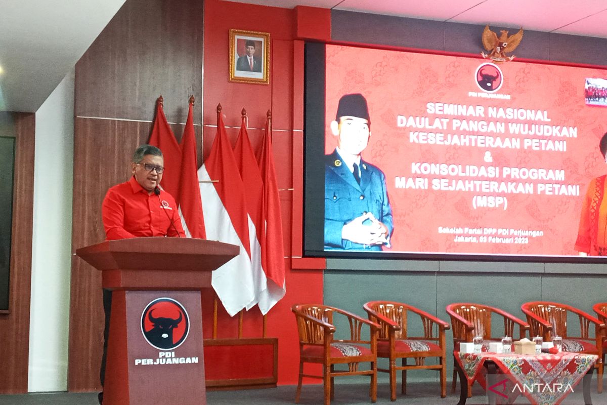 Hasto: RI bisa berdaulat di bidang pangan dengan produksi anak bangsa