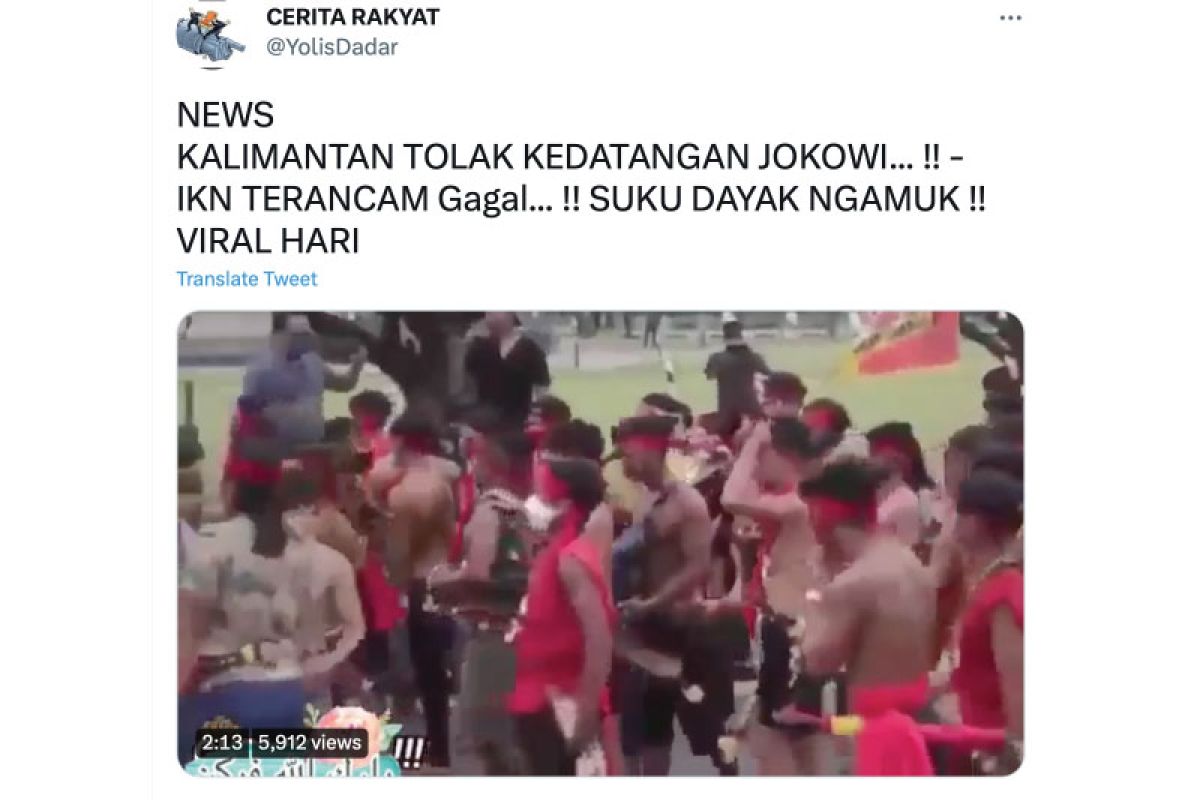 Hoaks! Kalimantan tolak kedatangan Jokowi, IKN terancam gagal